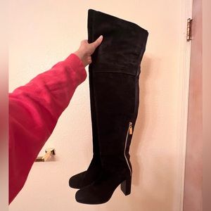 Stuart Weitzman Over-the-Knee Leather & Suede Boots